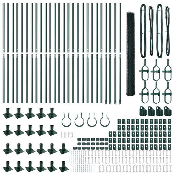 vidaXL Aitalatu Vihre&auml; 50 x 1,6 m (25 mm verkko) Ter&auml;st&auml; ja PVC:t&auml;