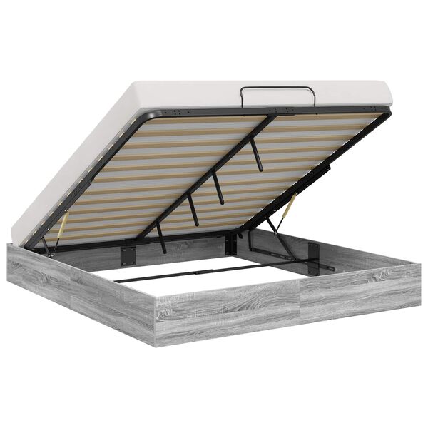 vidaXL Ottoman S&auml;ngyn Runko Harmaa Sonoma 203 x 180 x 25 cm