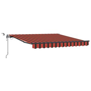 vidaXL Vedett&auml;v&auml; markiisi Oranssi ja ruskea 300 x 250 cm Polyesteri