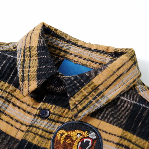 Lasten ruutupaita keltainen ja musta 140