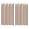 vidaXL Piment&auml;v&auml; verho renkailla 2 kpl Taupe 175 x 140 cm Polyesteri