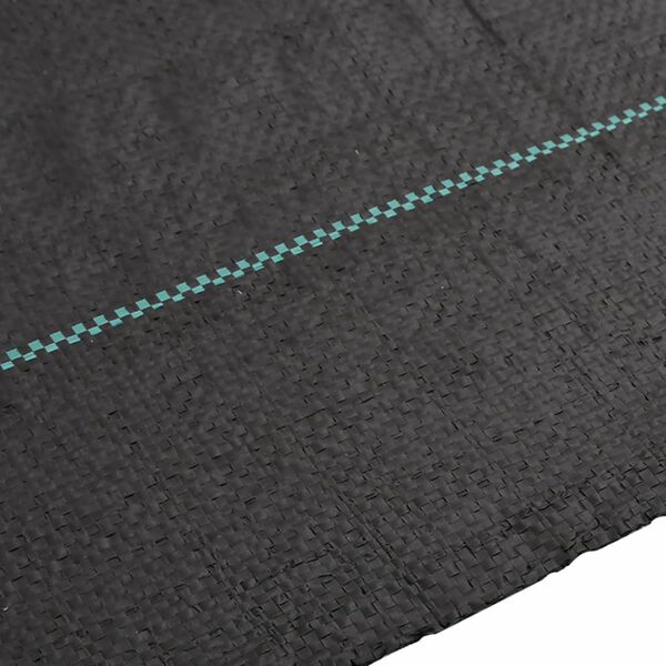 vidaXL Rikkaruohomatto musta 1x10 m PP