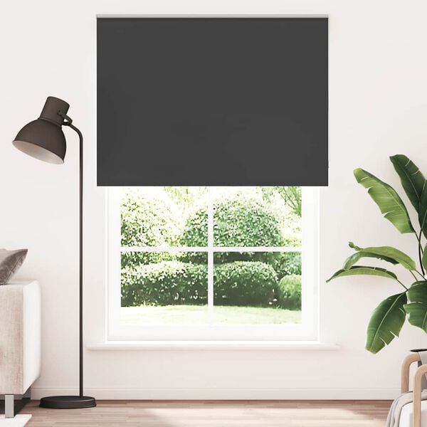 vidaXL Rullaverho Blackout Musta 145x230 cm Kankaan leveys 141,6 cm