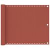 vidaXL Parvekkeen suoja terrakotta 75x400 cm HDPE
