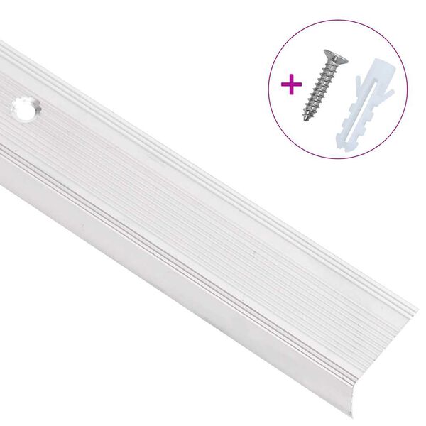 vidaXL Portaikon suojukset L-muotoiset 5 kpl alumiini 100 cm hopea