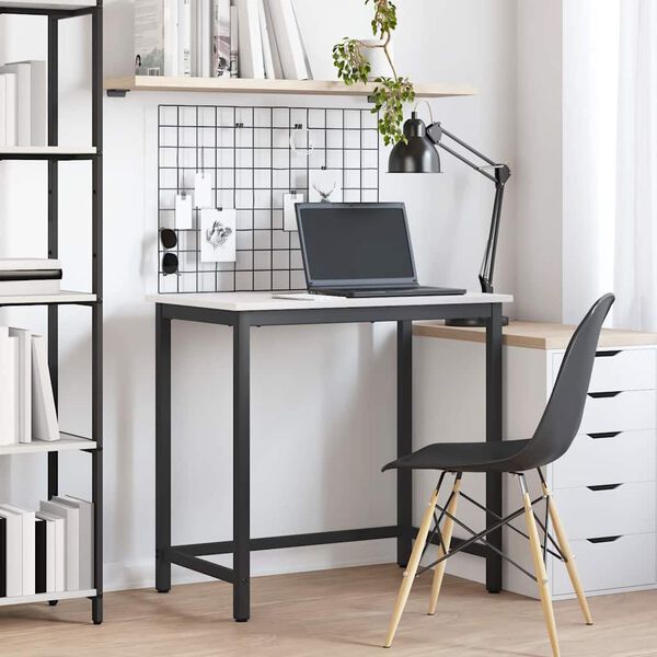 vidaXL P&ouml;yt&auml; Valkoinen 80 x 50 x 77 cm Kehitetty puu ja ter&auml;s