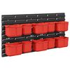 vidaXL Astiahylly Musta ja punainen 77,5 x 2 x 39 cm PP