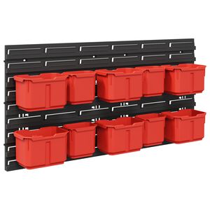 vidaXL Astiahylly Musta ja punainen 77,5 x 2 x 39 cm PP