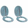 vidaXL WC-istuin 2 kpl soft close kansilla MDF vanha puu -kuosi