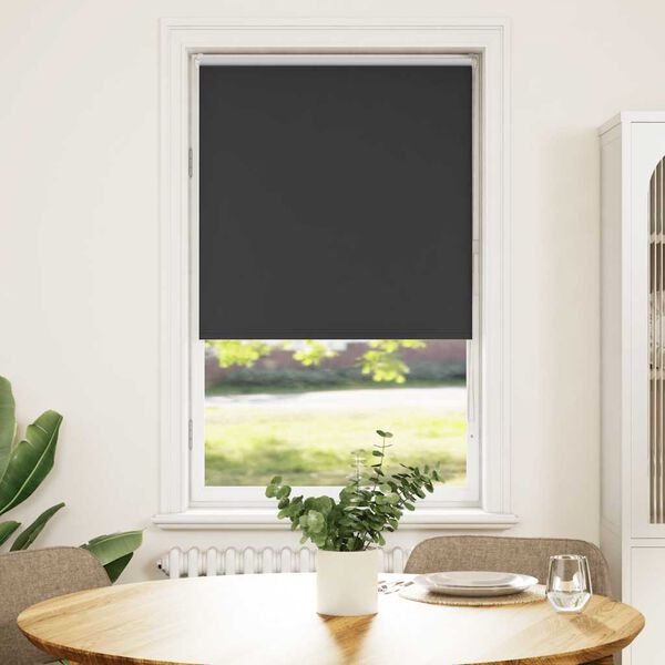 vidaXL Rullaverho Blackout Musta 80x130 cm Kankaan leveys 75,7 cm