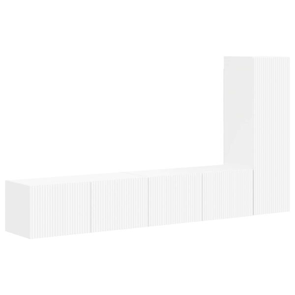 vidaXL TV-tasosetti Sein&auml;kiinnitett&auml;v&auml; 2 pcs Valkoinen Tekninen puu