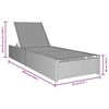 vidaXL Aurinkotuoli tyynyllä Harmaa 60 x 200 x 27cm polyrottinki