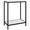 vidaXL Konsolip&ouml;yt&auml; valkoinen 60x35x75 cm karkaistu lasi