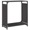 vidaXL Polttopuuteline musta 60x28x65 cm kylm&auml;valssattu ter&auml;s