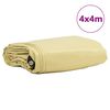 vidaXL Pressu 650g / m&sup2; Beige 4 x 4 m Kangas PVC-pinnoitteella