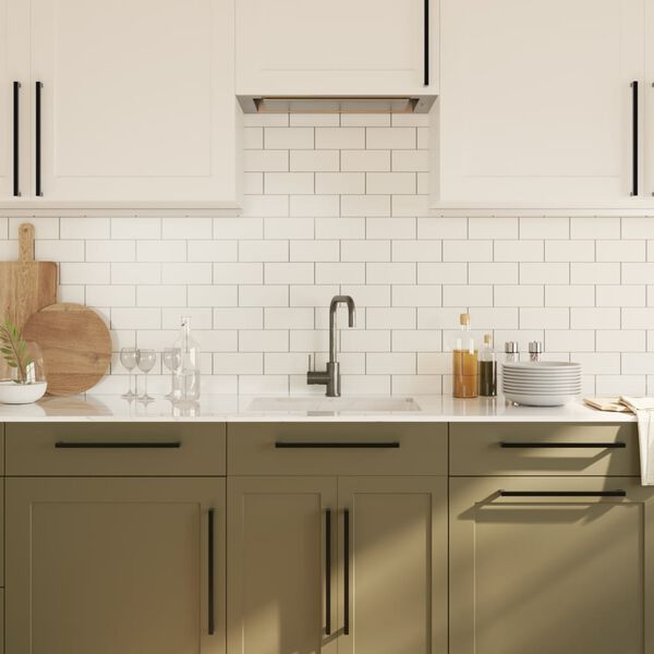 vidaXL Kaapin kahvat 20 kpl musta 320 mm ruostumaton ter&auml;s