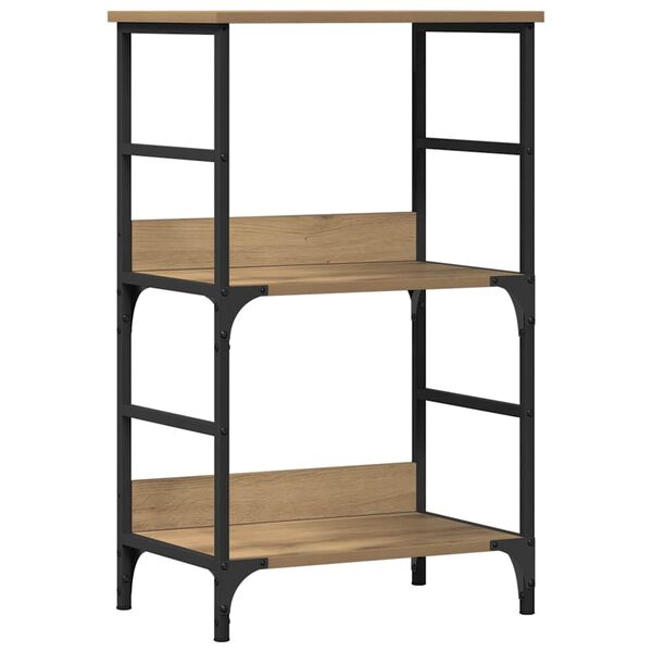 vidaXL Kirjahylly artesaani tammi 50x33x82 cm tekninen puu