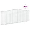 vidaXL Kaarevat kivikorit 10 kpl 400x30x140/160 cm galvanoitu rauta