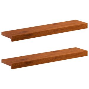 vidaXL Ikkunalautaset 2 kpl Ruskea 70 x 15 x 2 cm M&auml;ntypuu