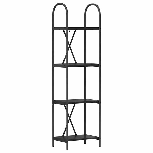 vidaXL Kirjahylly Musta tammi. 40 x 30 x 146 cm Tekninen puu