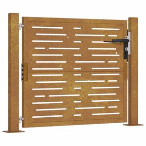 vidaXL Puutarhaportti 100x75 cm Corten-ter&auml;s neli&ouml;nmuotoinen