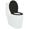 vidaXL WC-istuin Musta 47 x 37 x 4 cm Duroplast