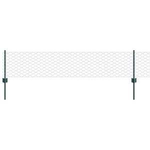 vidaXL Kuusikulmainen aita pylv&auml;&auml;ll&auml; 10 x 0,4 m PVC-pinnoitettu ter&auml;s
