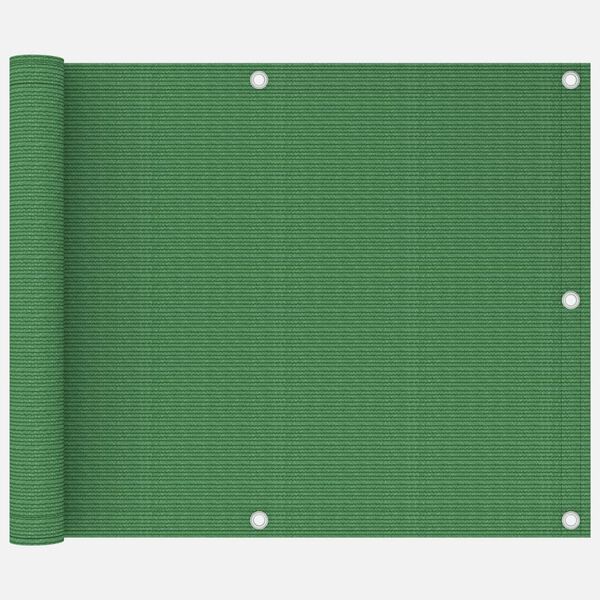 vidaXL Parvekkeen suoja vaaleanvihre&auml; 75x500 cm HDPE