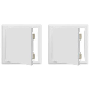 vidaXL Access Panel 2 pcs Valkoinen 20 x 20 cm Teräs