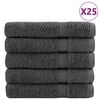 vidaXL Premium Pyyhkeet SOLUND 25 kpl antras. 100x200 cm 600 gsm