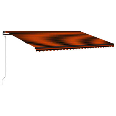 vidaXL Sisäänkelattava markiisi tuulisensori/LED 600x300 cm orans/rusk