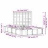 vidaXL Sängyn runko Vaha ruskea 140 x 200 cm Massiivinen mänty