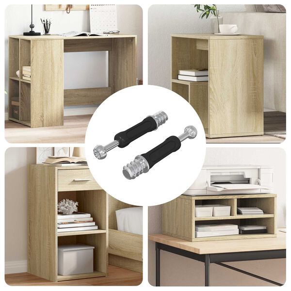 vidaXL Kameralukitusruuvi 2 pcs Hopea ja Musta M6 x 40 mm Metalli