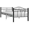 vidaXL P&auml;iv&auml;vuoteenrunko musta metalli 90x200 cm