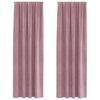 vidaXL Pimennysverhot 2 kpl Tumma vaaleanpunainen 140 x 260 cm Sametti
