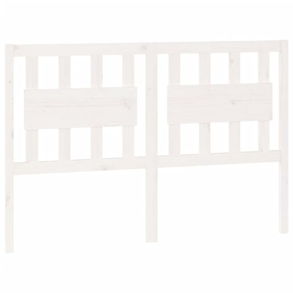 vidaXL S&auml;ngynp&auml;&auml;ty valkoinen 145,5x4x100 cm t&auml;ysi m&auml;nty