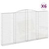 vidaXL Kaarevat kivikorit 6 kpl 400x30x220/240 cm galvanoitu rauta