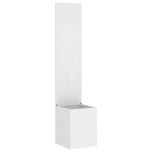 vidaXL Puutarhan yksityisyyden verho Viivakuvio Valkoinen 32 x 150 cm