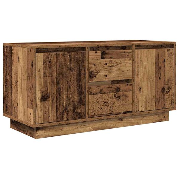 vidaXL TV-kaappi LED-valoilla Vanha puu 100x41x50 cm