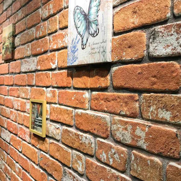 vidaXL 3D-sein&auml;paneelit vaaleanruskea tiilikuvio 10 kpl EPS