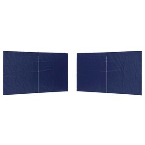 vidaXL Juhlateltan sivusein&auml; 2 kpl 400 x 195 cm Sininen PE ja ter&auml;s