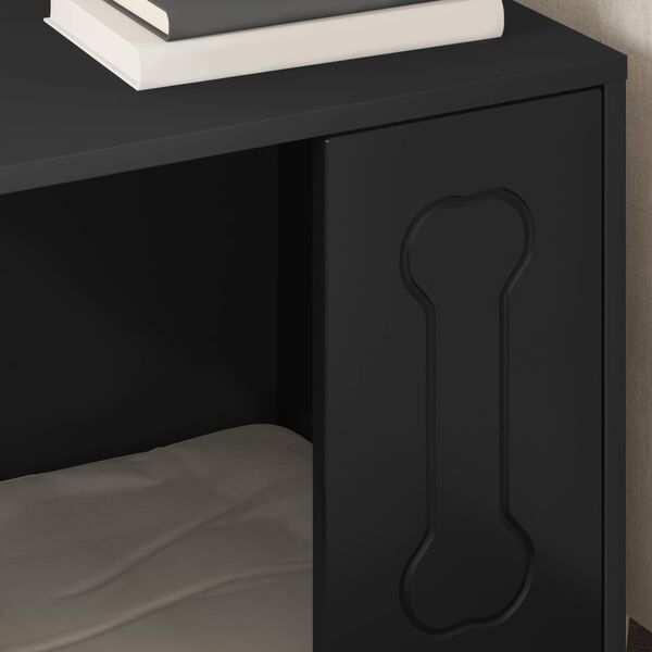 vidaXL Koirankoppi Musta 44 x 42 x 49 cm Tekninen puu