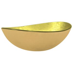 vidaXL Pesuallas karkaistu lasi 54,5x35x15,5 cm kulta