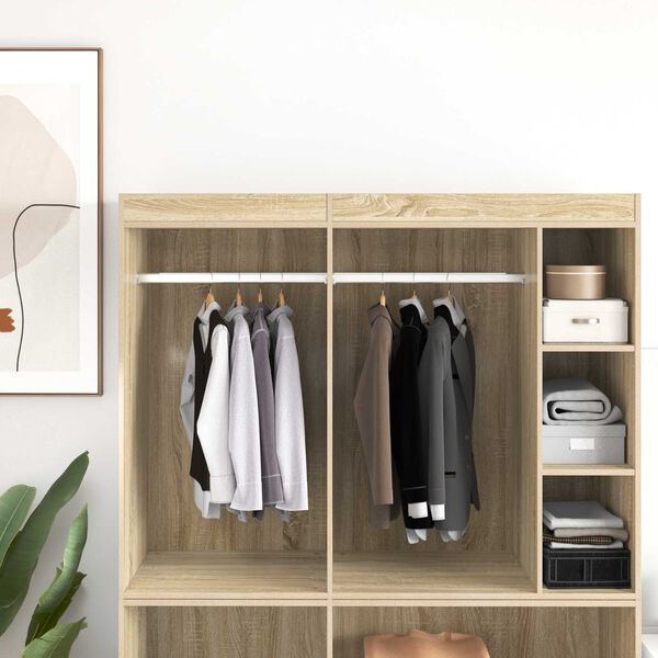 vidaXL Kaapintanko 2 pcs Hopea 764 x 15 x 29 mm Alumiiniseos