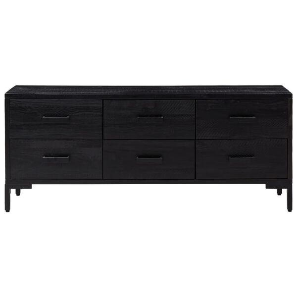 vidaXL S&auml;ilytyskaappi musta 110x30x45 cm t&auml;ysi m&auml;nty