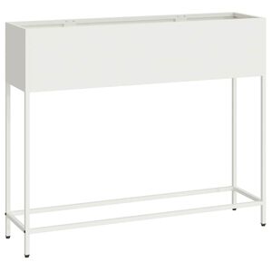 vidaXL Kohotettu puutarhakasvi Valkoinen 100 x 26 x 82 cm Ter&auml;s