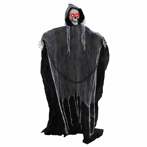 vidaXL Halloween Grim Reaper Musta 60 x 60 x 155 cm Polyesteri