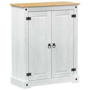 vidaXL Kenk&auml;kaappi Valkoinen 86 x 38,5 x 108 cm Massiivinen m&auml;nty