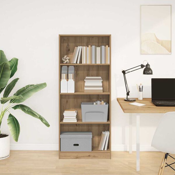 vidaXL Kirjahylly artesaani tammi 60x24x143 cm tekninen puu