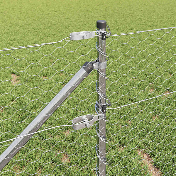 vidaXL Aitalatu Hopea 50 x 0,6 m (36 mm verkko) Teräs